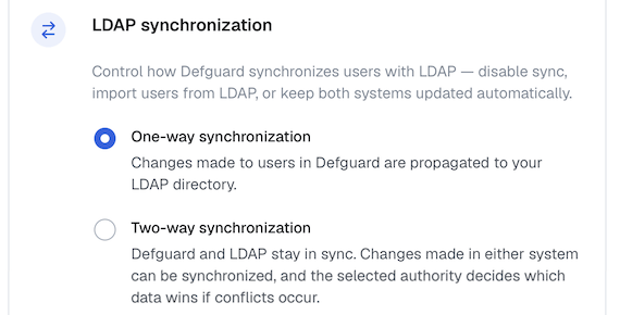 LDAP synchronization
